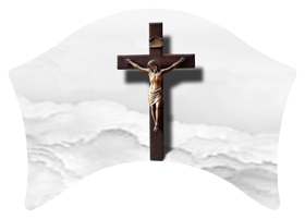 Crucifix Clouds White